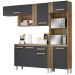 Cozinha Compacta Com Balcao 2001910x0310 Grafite Atacama ARMoveis