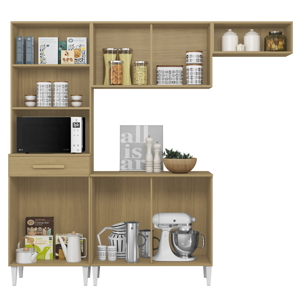 Cozinha Compacta Com Balcao 2002113x14 Atacama Grafite ARMoveis