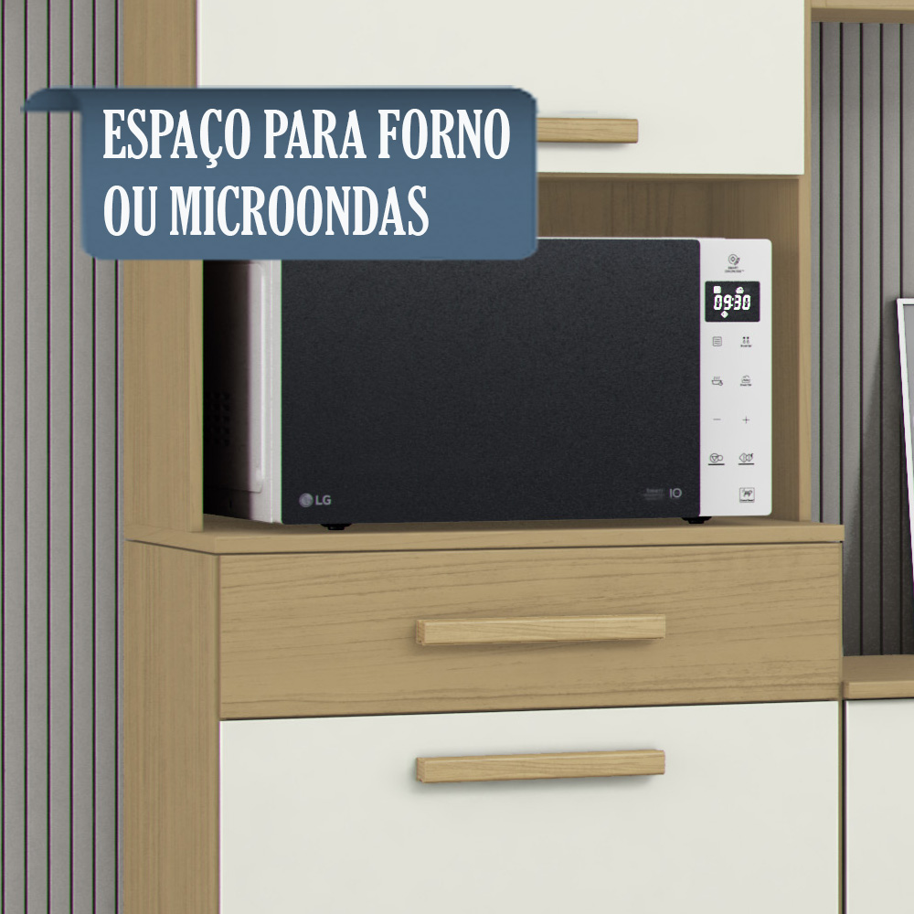 Cozinha Compacta Com Balcao 2002113x14 Atacama Off White ARMoveis