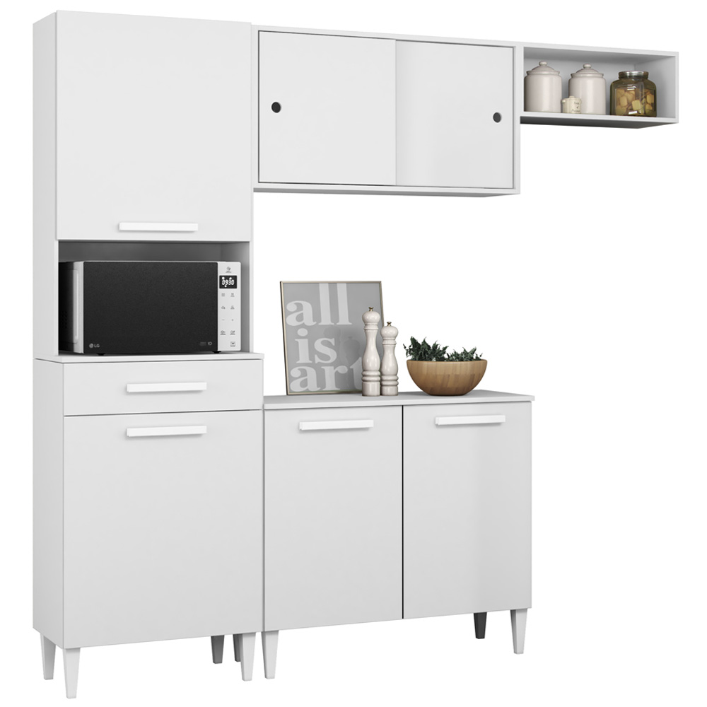 Cozinha Compacta Com Balcao 2002113x14 Branco ARMoveis