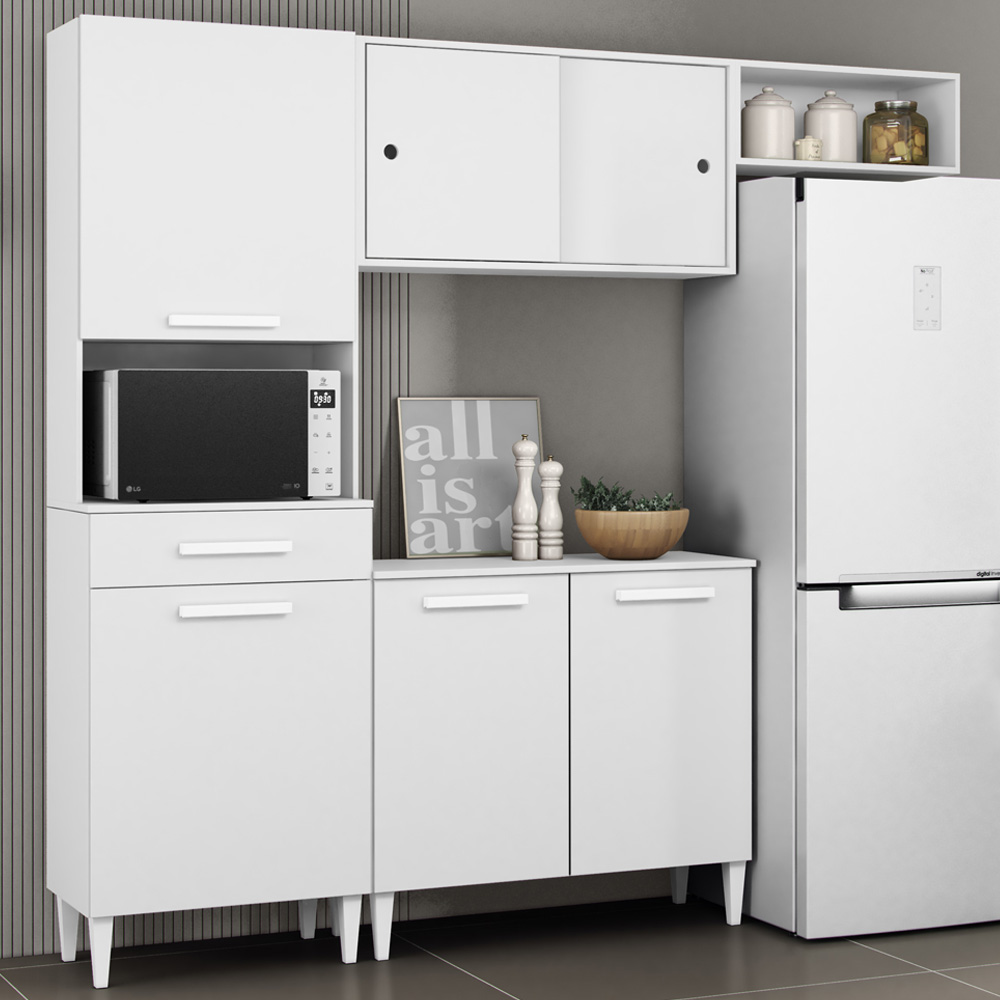 Cozinha Compacta Com Balcao 2002113x14 Branco ARMoveis