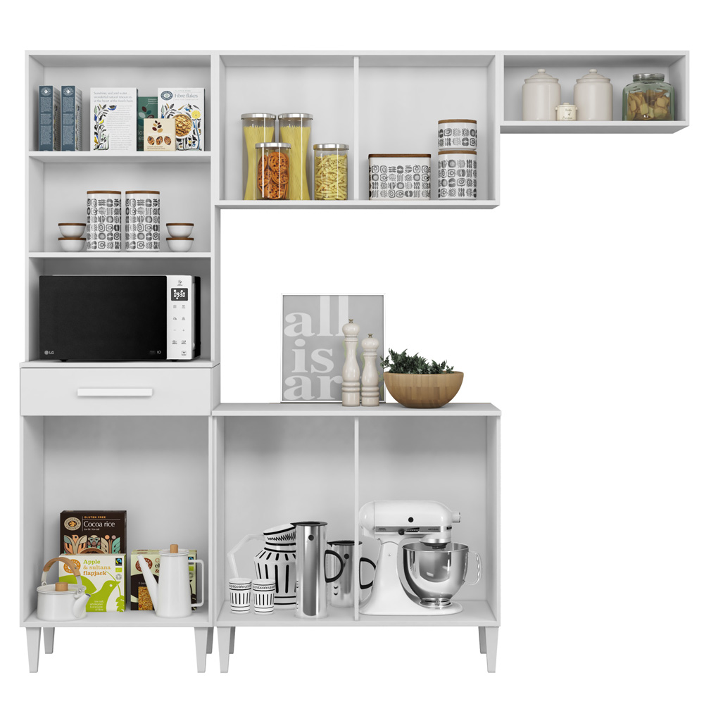 Cozinha Compacta Com Balcao 2002113x14 Branco ARMoveis