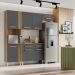 Cozinha Compacta Com Balcao 2012155x51 Atacama Grafite ARMoveis