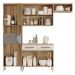 Cozinha Compacta Com Balcao 2012155x51 Atacama Off White ARMoveis