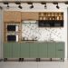 Cozinha Modulada 05 Pecas MDF 280 cm Tosc Freijo Jade MXM
