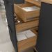 Cozinha Modulada 05 Pecas MDF 280 cm Tosc Freijo Nero MXM