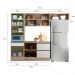 Cozinha Modulada 4 Pecas 258 cm Etti Carvalho Oak Off White PLN