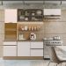 Cozinha Modulada 4 Pecas 258 cm Etti Carvalho Oak Off White PLN