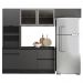 Cozinha Modulada 4 Pecas 258 cm Etti Grafite PLN