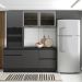 Cozinha Modulada 4 Pecas 258 cm Etti Grafite PLN