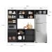 Cozinha Modulada 4 Pecas 258 cm Etti Grafite PLN