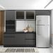 Cozinha Modulada 4 Pecas 258 cm Etti Grafite PLN