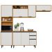 Cozinha Modulada 4 Pecas 260 cm Raven Freijo Off White PLN