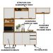 Cozinha Modulada 4 Pecas 260 cm Raven Freijo Off White PLN