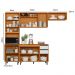Cozinha Modulada 4 Pecas 260 cm Raven Freijo Off White PLN