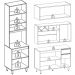 Cozinha Modulada 4 Pecas 260 cm Raven Freijo Off White PLN