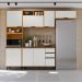 Cozinha Modulada 4 Pecas 260 cm Raven Freijo Off White PLN