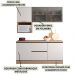 Cozinha Modulada 5 Peças 178 cm Etti Carvalho Oak Off White PLN