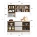 Cozinha Modulada 5 Peças 178 cm Etti Carvalho Oak Off White PLN