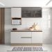 Cozinha Modulada 5 Peças 178 cm Etti Carvalho Oak Off White PLN