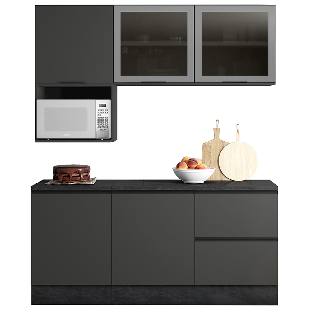 Cozinha Modulada 5 Peças 178 cm Etti Grafite PLN