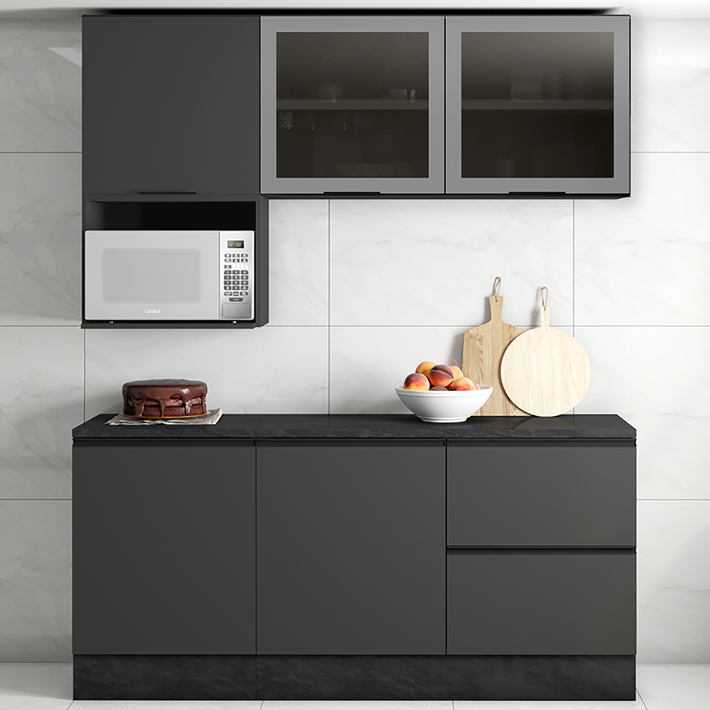 Cozinha Modulada 5 Peças 178 cm Etti Grafite PLN