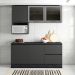 Cozinha Modulada 5 Peças 178 cm Etti Grafite PLN