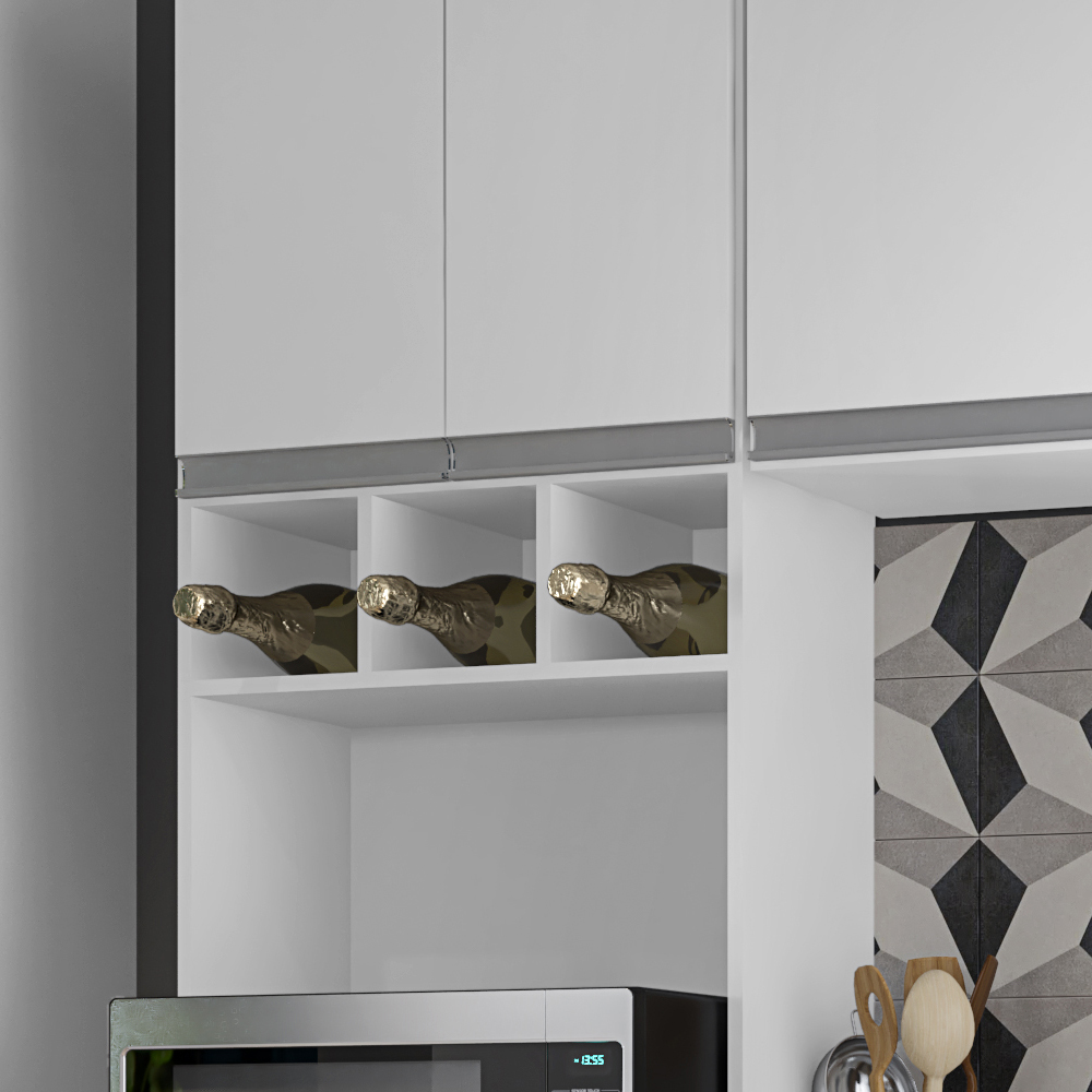 Cozinha Modulada 5 Peças 241 cm Andreia Branco REAJL