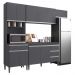 Cozinha Modulada 5 Peças 241 cm Andreia Cinza REAJL