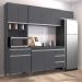 Cozinha Modulada 5 Peças 241 cm Andreia Cinza REAJL