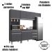 Cozinha Modulada 5 Peças 241 cm Andreia Cinza REAJL