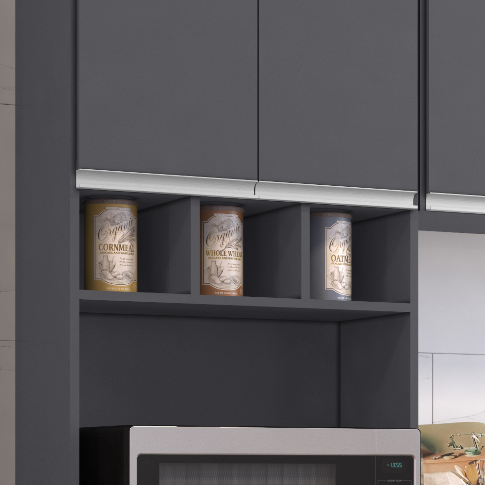 Cozinha Modulada 5 Peças 241 cm Andreia Cinza REAJL