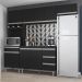 Cozinha Modulada 5 Peças 241 cm Andreia Preto REAJL