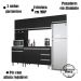 Cozinha Modulada 5 Peças 241 cm Andreia Preto REAJL
