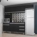 Cozinha Modulada 5 Peças 241 cm Andreia Preto REAJL