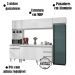Cozinha Modulada 5 Peças 281 cm Andreia Branco REAJL