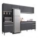 Cozinha Modulada 5 Peças 281 cm Andreia Cinza REAJL