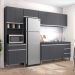 Cozinha Modulada 5 Peças 281 cm Andreia Cinza REAJL