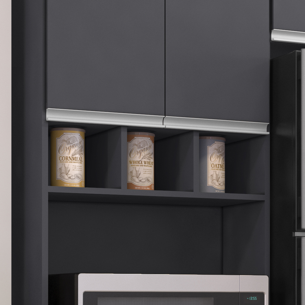 Cozinha Modulada 5 Peças 281 cm Andreia Cinza REAJL