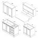 Cozinha Modulada 5 Pecas 200 cm DENV Balcao Pia Branco Rivera Dtall