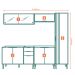 Cozinha Modulada 5 Pecas 249 cm MDP GLOR Branco Neve MXM