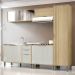 Cozinha Modulada 5 Pecas 249 cm MDP GLOR Castanho Off White MXM
