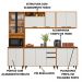Cozinha Modulada 5 Pecas 260 cm Raven Freijo Off White PLN