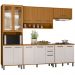 Cozinha Modulada 6 Peças 270 cm Cria Freijo Ripado Off White PLN