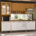 Cozinha Modulada 6 Peças 270 cm Cria Freijo Ripado Off White PLN