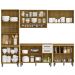 Cozinha Modulada 6 Peças 270 cm Cria Freijo Ripado Off White PLN