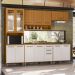 Cozinha Modulada 6 Peças 270 cm Cria Freijo Ripado Off White PLN