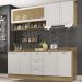 Cozinha Modulada 6 Pecas 200 cm DENV Branco Rivera Dtall