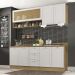 Cozinha Modulada 6 Pecas 200 cm DENV Branco Rivera Dtall