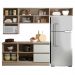 Cozinha Modulada 6 Pecas 258 cm Etti Carvalho Oak Off White PLN